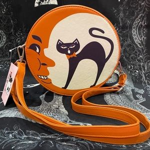 The Oblong Box Shop MCM Scaredy Cat Halloween Crossbody Purse, NWT!